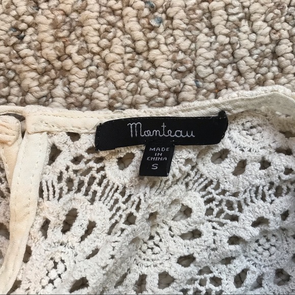 Striped, Lace-Back Blouse - Picture 3 of 4